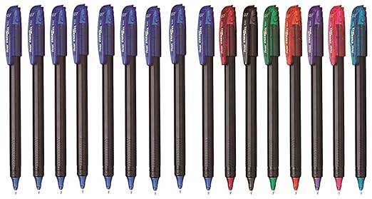 Pentel Energel 0.7mm Roller Gel Pen Set of 8 with Quick Dry Ink for Smudge-Free Writing in Multi-colors.