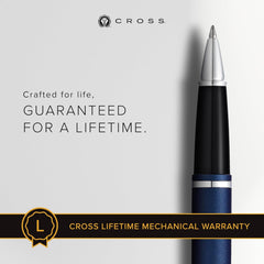 Cross Unisex Midnight Metallic Roller Ball Pen (Blue_Free Size)