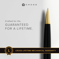 Cross Bailey Light Black Resin Ballpoint Pen With Gold Plate Appts (NCRAT07429,Not assigned,Not assigned)