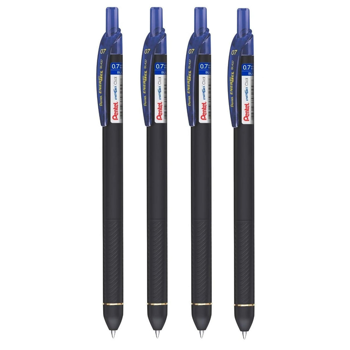Pentel EnerGel Click Roller Gel Pen - Pack of 4 (BLUE PENS)