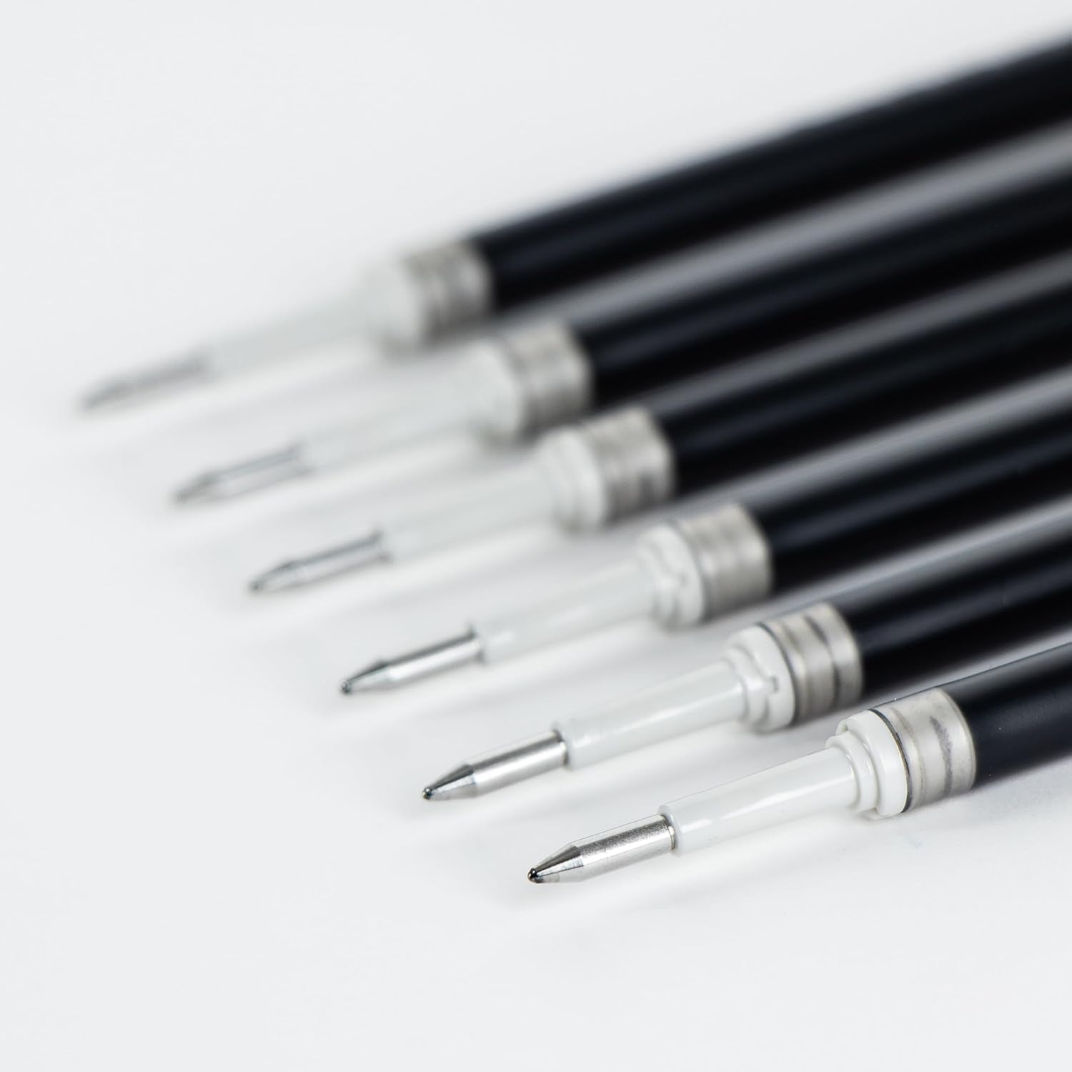 Pentel Refill Ink - For EnerGel Gel Pen, 0.7mm Metal Tip, Medium, Black Ink, Pack of 6 Refills (LR7-6A)