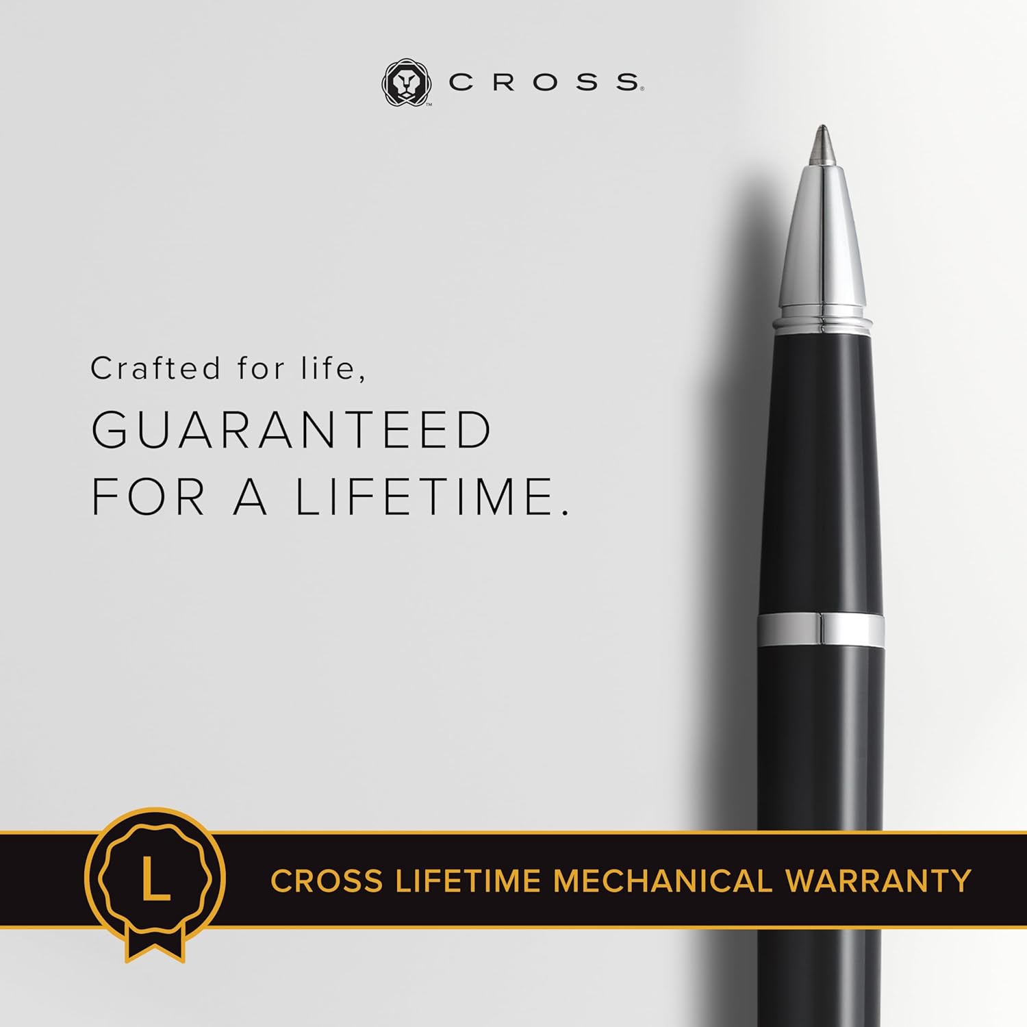 Cross Bailey Light Polished Black Resin Rollerball Pen