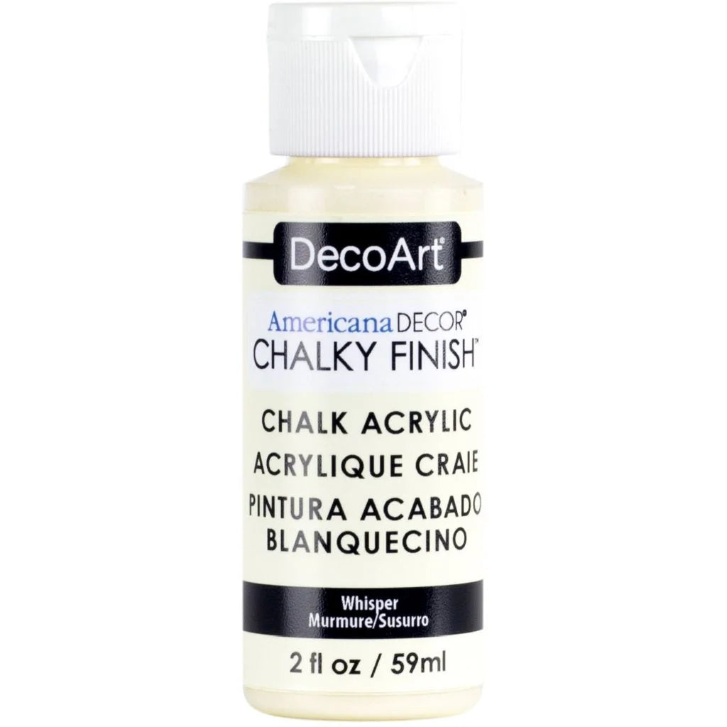 DECOART AMERICANA DÉCOR - CHALKY FINISH - ULTRA MATTE PAINT - 59 ML (2 OZ) BOTTLE - WHISPER (03)