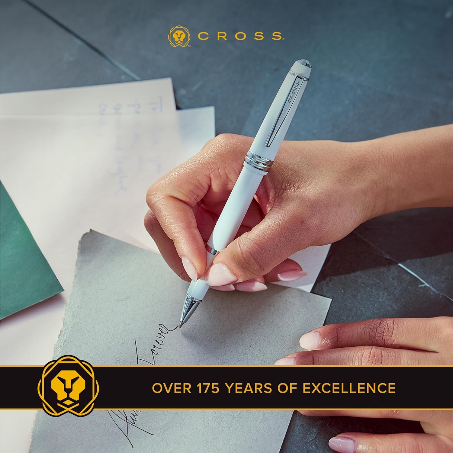 Cross Bailey Light Polished Black Resin Fountain Pen