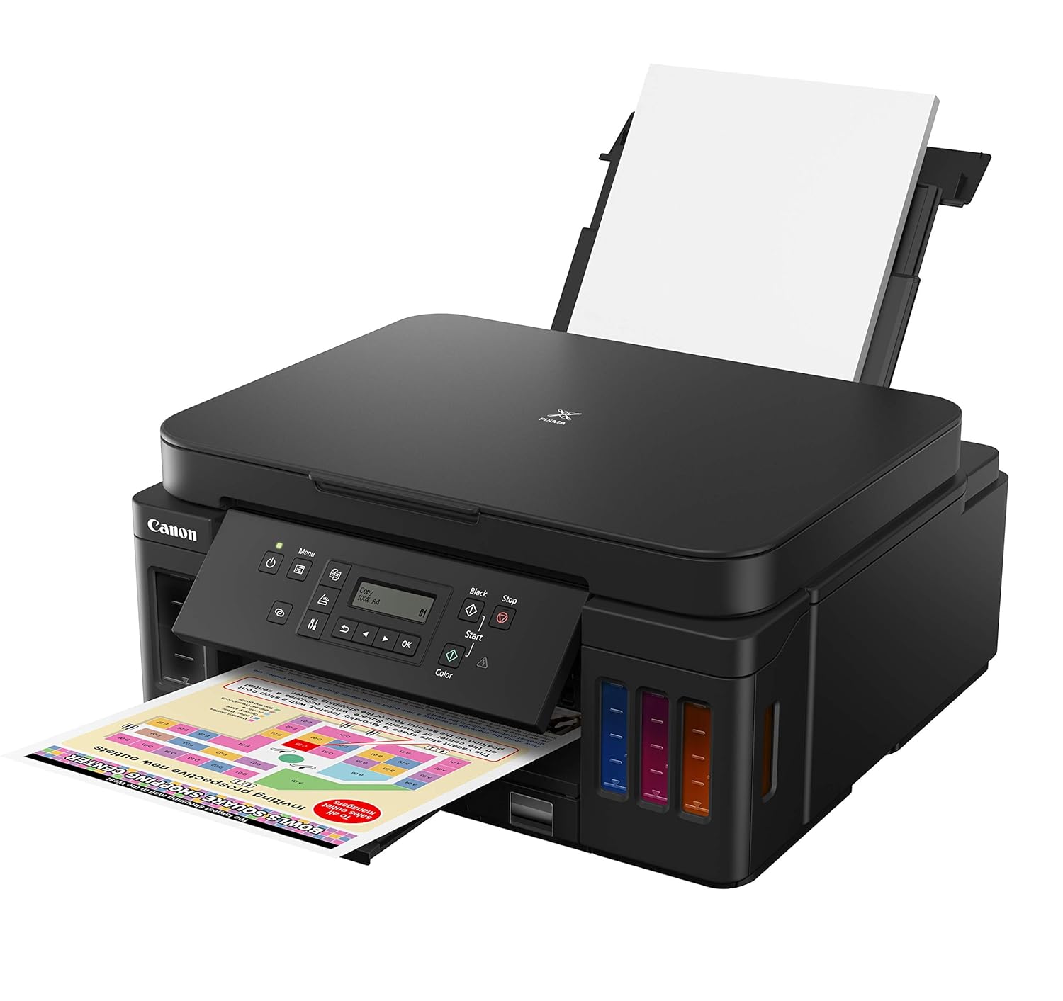 Canon PIXMA MegaTank G6070 All-in-one Wi-Fi Colour Ink Tank Printer with Auto-Duplex Printing and Networking (Black)