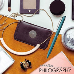 Pentel Gel Ink Ballpoint Pen Ener Gel Philography BLN2005S 05 Turquoise Blue Axis