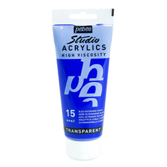 PEBEO HIGH VISCOSITY STUDIO ACRYLICS - DARK ULTRAMARINE BLUE (15) - TUBE OF 100 ML