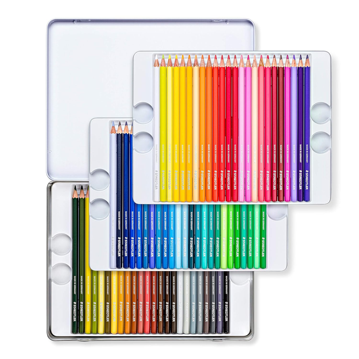 Staedtler Coloured pencils in 72 assorted colours in metal box packing