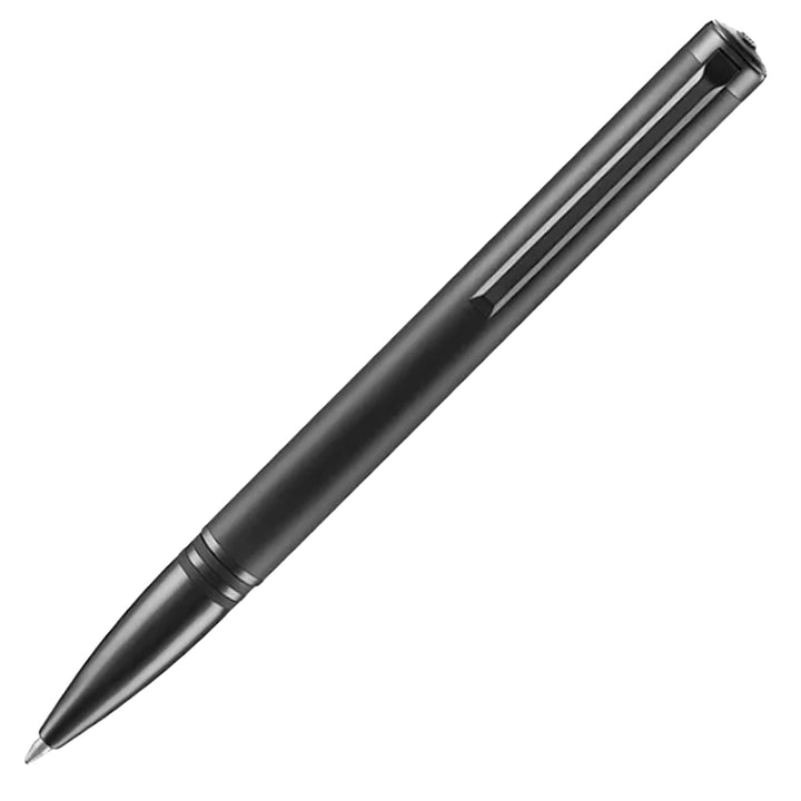 Lapis Bard Gift Set - Torque Matte Black Ball Pen with Ducorium Graphite Leather Notebook
