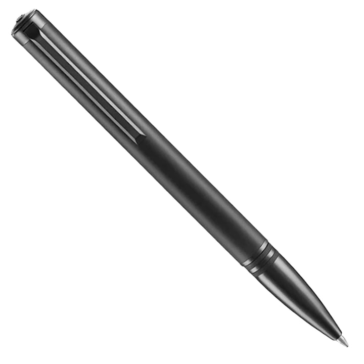 Lapis Bard Gift Set - Torque Matte Black Ball Pen with Ducorium Graphite Leather Notebook