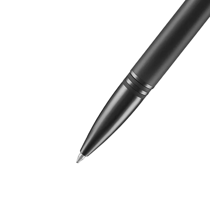 Lapis Bard Gift Set - Torque Matte Black Ball Pen with Ducorium Graphite Leather Notebook