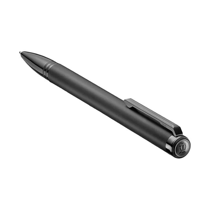 Lapis Bard Gift Set - Torque Matte Black Ball Pen with Ducorium Graphite Leather Notebook