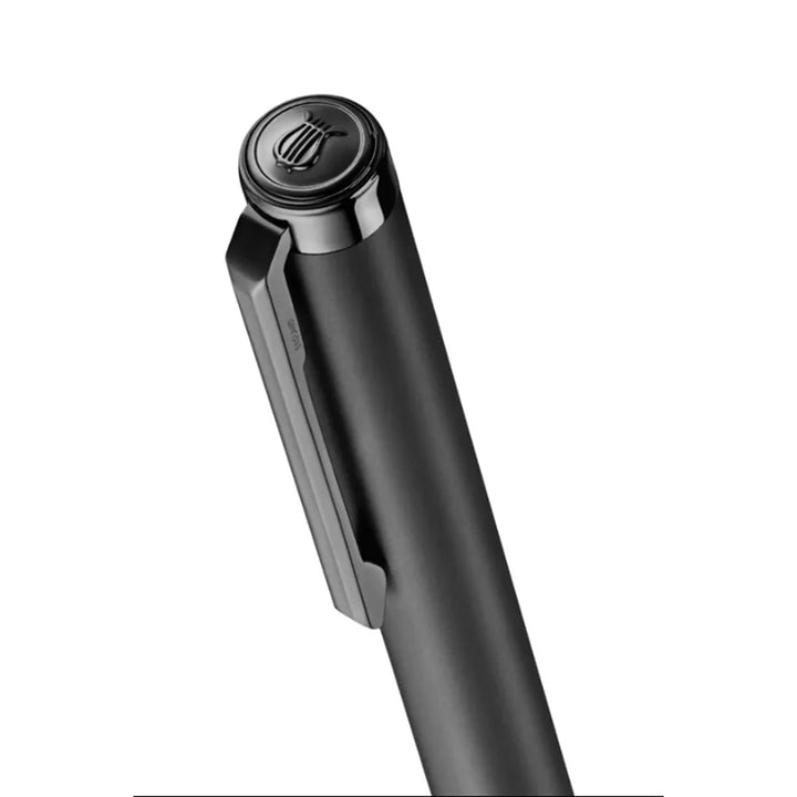 Lapis Bard Gift Set - Torque Matte Black Ball Pen with Ducorium Graphite Leather Notebook