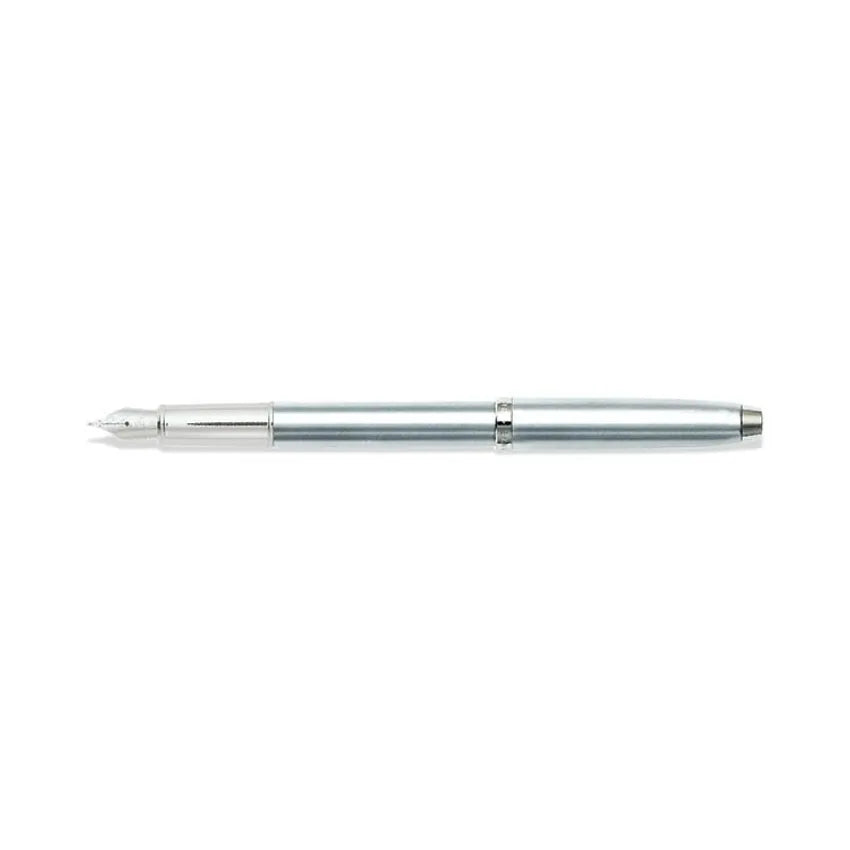 Sheaffer Gift 100 Fountain Pen (Fine) Brushed Chrome with Chrome-Plated Trim