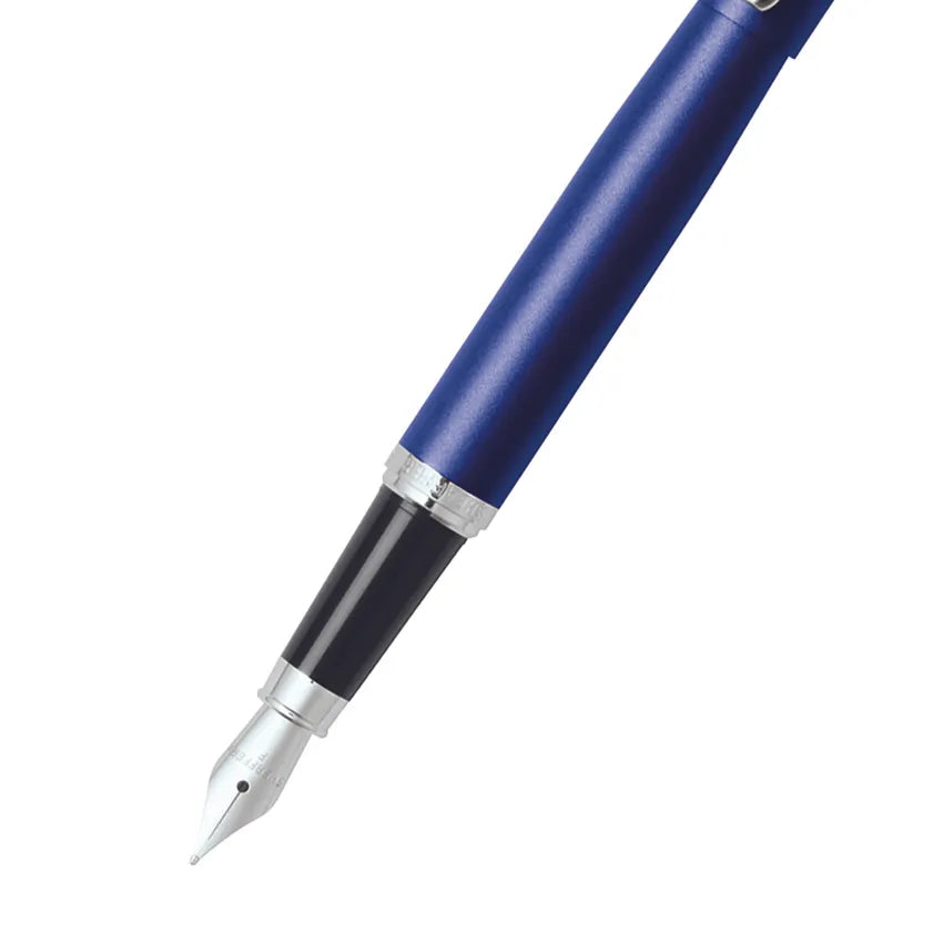 Sheaffer 9401 VFM Fountain Pen (Fine) Neon Blue with Chrome-Plated Trim
