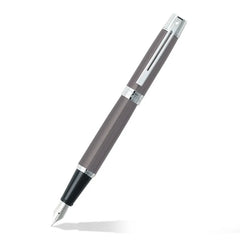 Sheaffer Gift 300 Fountain Pen (Fine) Metallic Grey With Chrome Trim