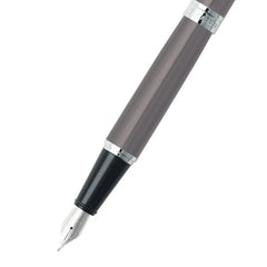 Sheaffer Gift 300 Fountain Pen (Fine) Metallic Grey With Chrome Trim