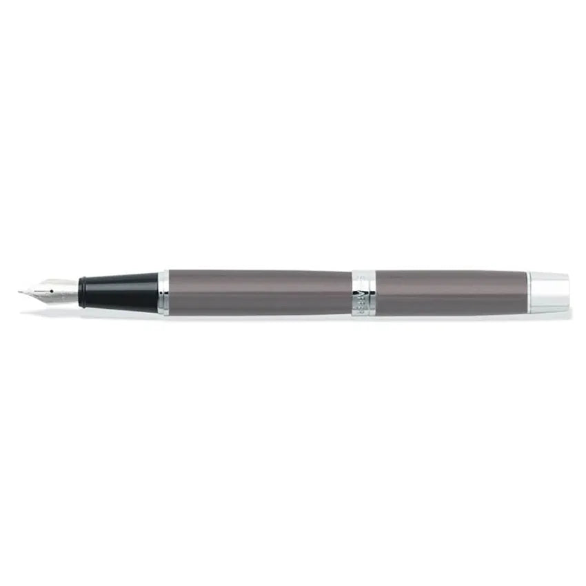 Sheaffer Gift 300 Fountain Pen (Fine) Metallic Grey With Chrome Trim