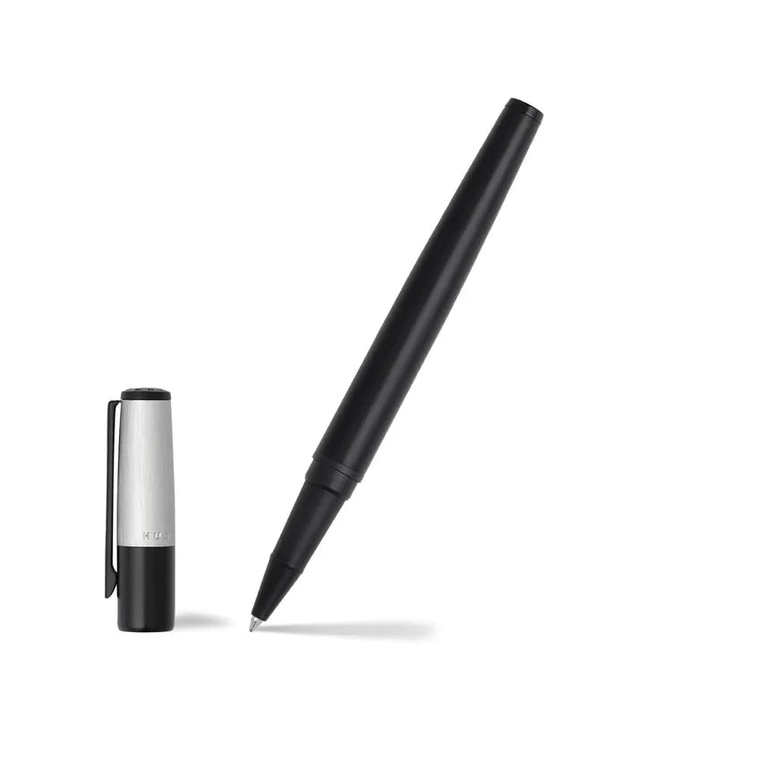 Hugo Boss Gear Minimal Rollerball Pen - Black And Chrome