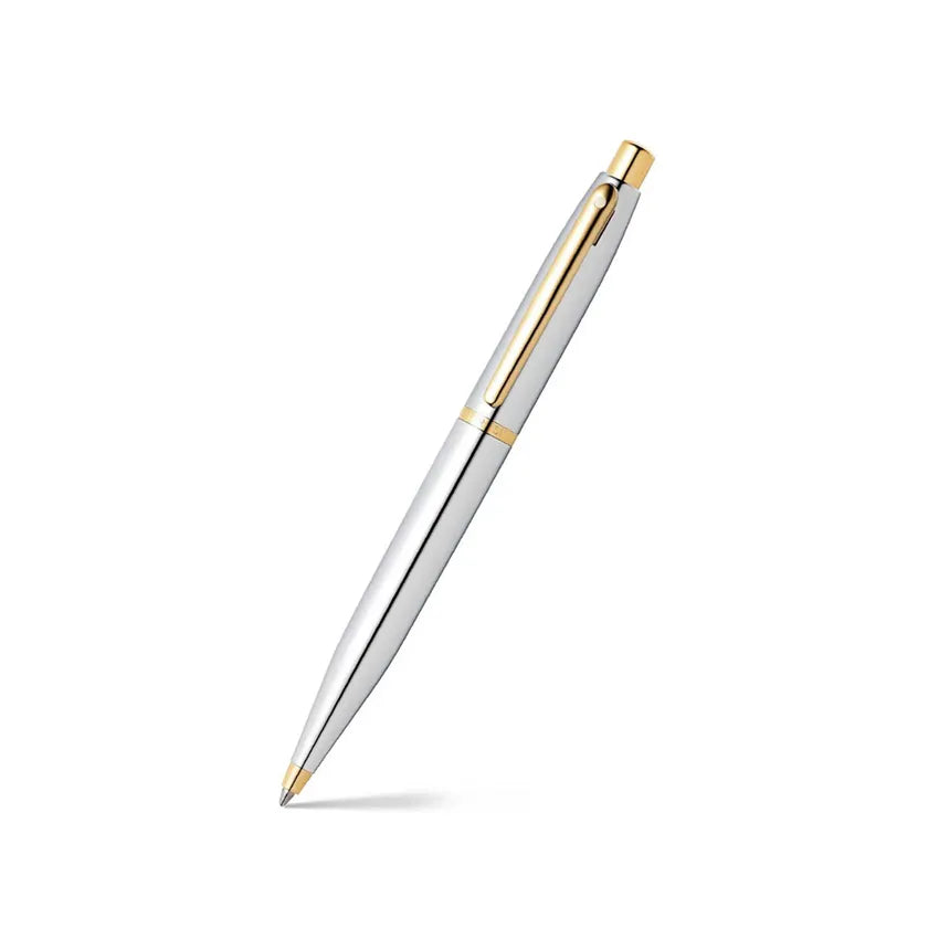 Sheaffer Gift Set VFM Ballpoint Pen with A6 Notebook Polished Chrome with Gold Trims