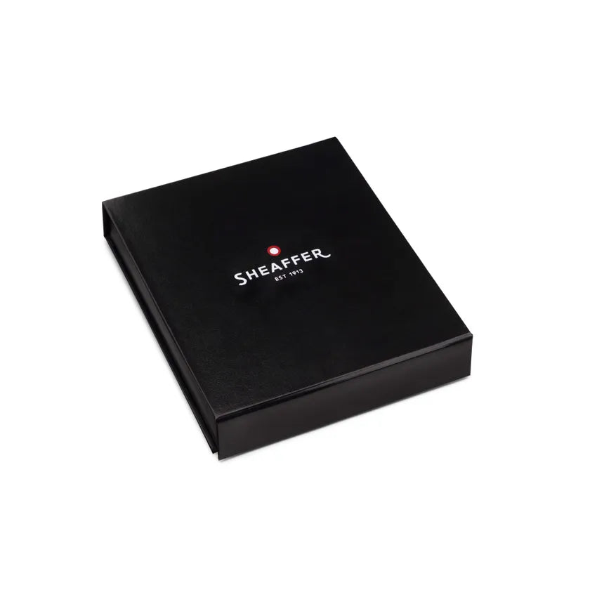 Sheaffer Gift Set VFM Ballpoint Pen with A6 Notebook Polished Chrome with Gold Trims