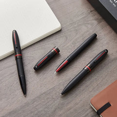 Sheaffer 9108 Icon Ballpoint Pen - Matte Black with Glossy Black PVD Trim