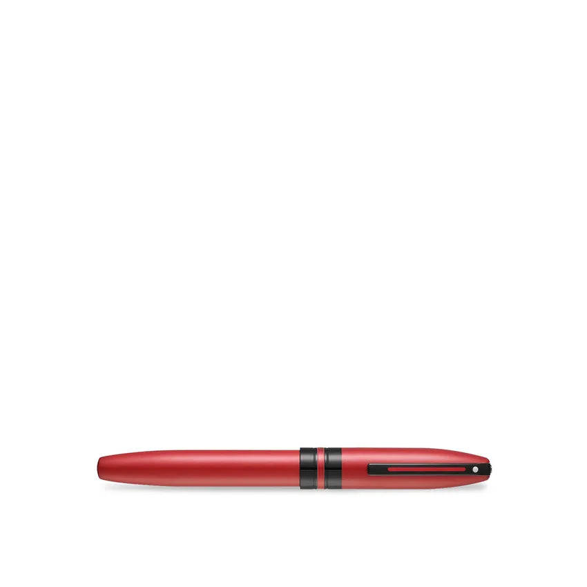 Sheaffer 9111 Icon Fountain Pen (Medium) - Metallic Red with Glossy Black PVD Trim