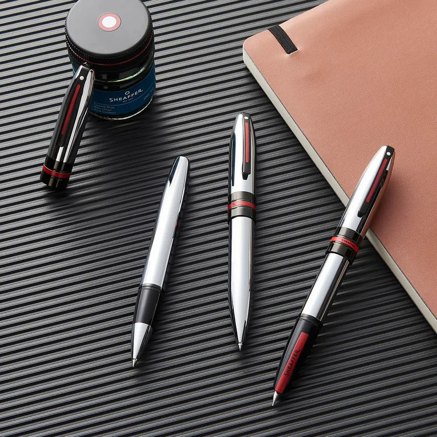 Sheaffer 9112 Icon Rollerball Pen - Chrome with Glossy Black PVD Trim
