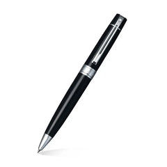 Sheaffer Gift Set 300 Ballpoint Pen with Credit Card Holder Glossy Black with Chrome Trims