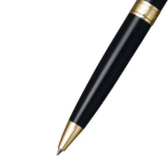 Sheaffer Gift Set 300 Ballpoint Pen with Credit Card Holder Glossy Black with Gold Trims