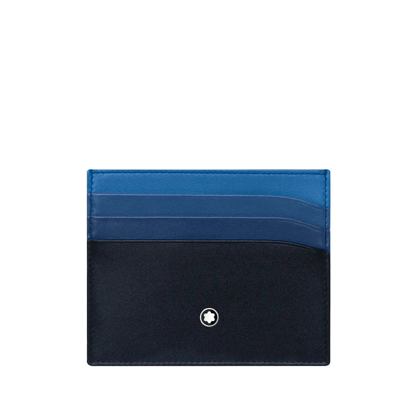 Montblanc 128956 Gift Set PIX Rollerball Pen With Meisterstück Credit Card Holder - Blue With Gold Trims