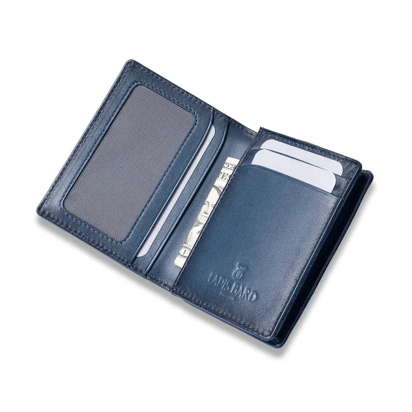 Lapis Bard Gift Set Torque Ballpoint Pen with Ducorium Business Card Holder – Blue with Gold Trims