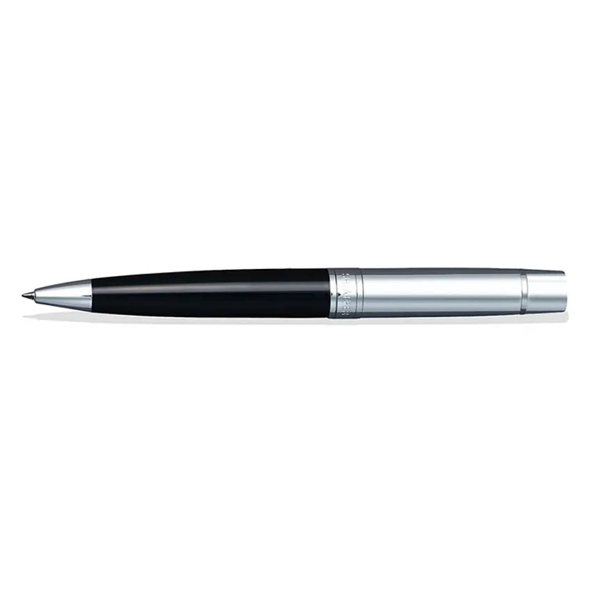 Sheaffer Set 9314 Gift 300 Ballpoint Pen - Glossy Black Barrel Chrome Cap with Chrome-Plating and Slim Wallet