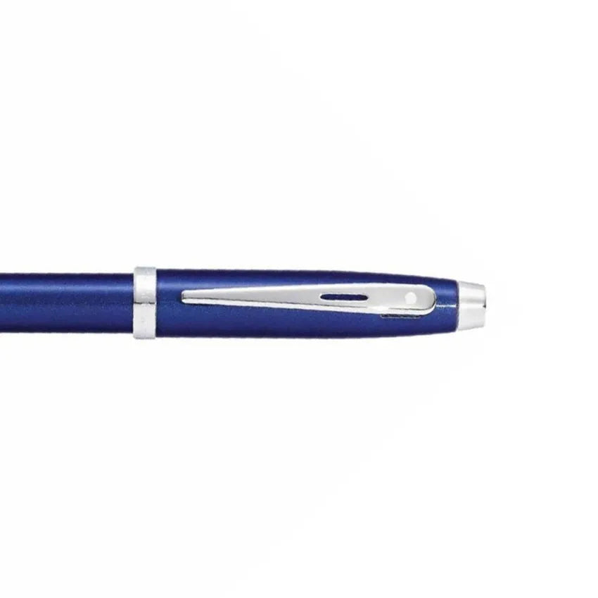 Sheaffer Gift 100 Fountain Pen (Medium) Glossy Blue with Chrome-Plated Trim
