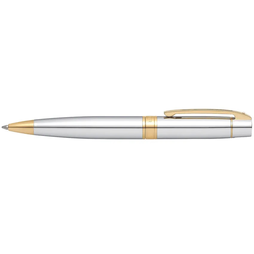 Sheaffer Gift 300 Ballpoint Pen Bright Chrome with Gold Tone Trim