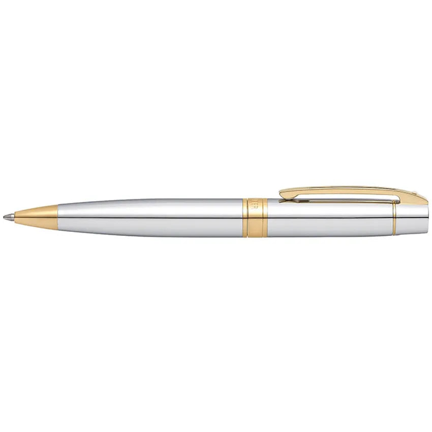 Sheaffer Gift 300 Ballpoint Pen Bright Chrome with Gold Tone Trim