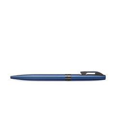 Sheaffer 9018 Reminder Lacquer Ballpoint Pen Matte Blue with Polished Black PVD Trim
