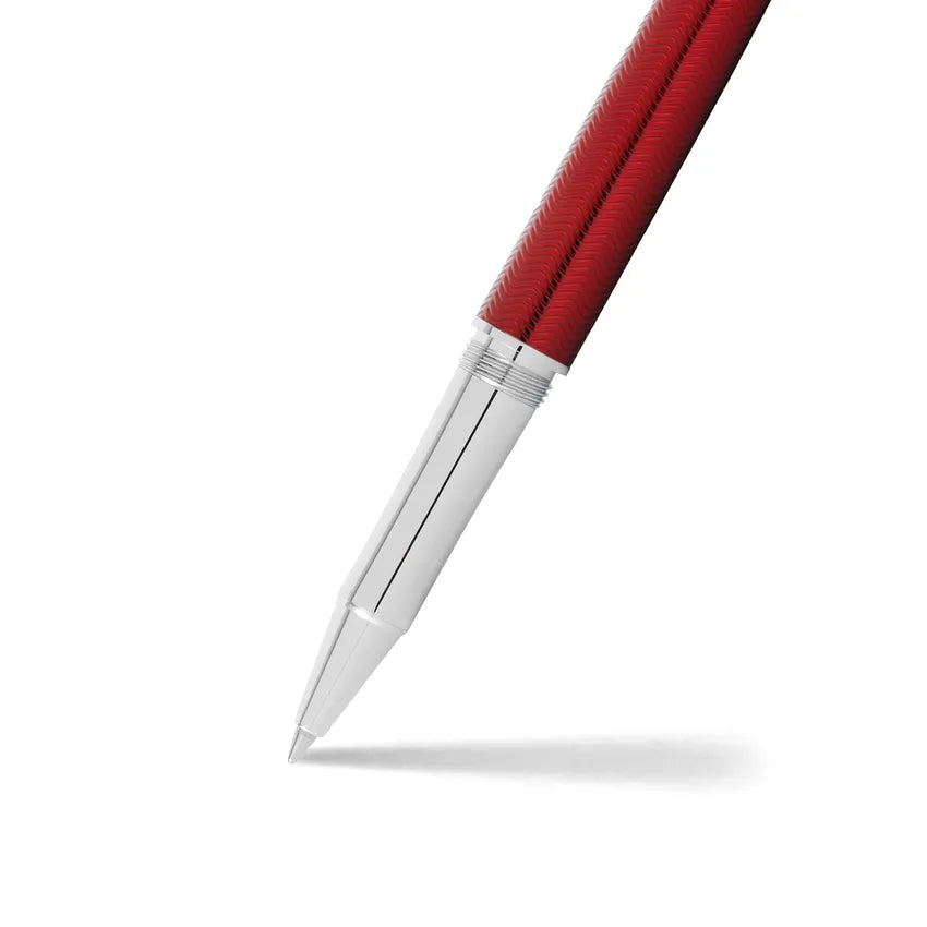 Sheaffer 9245 Intensity Engraved Translucent Lacquer Rollerball Pen - Red with Polished Chrome Trim