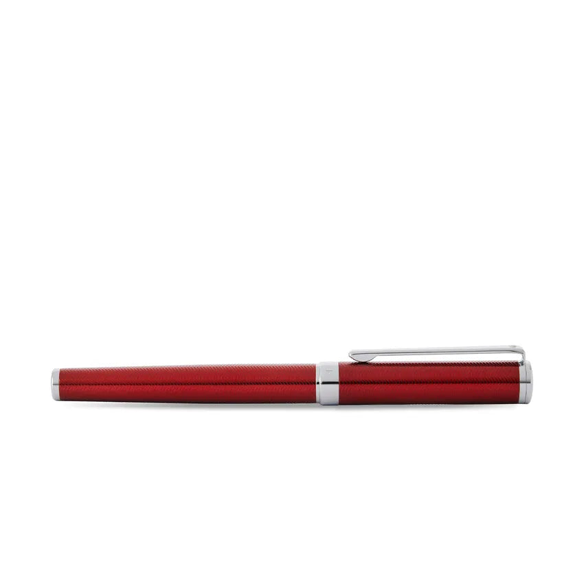 Sheaffer 9245 Intensity Engraved Translucent Lacquer Rollerball Pen - Red with Polished Chrome Trim